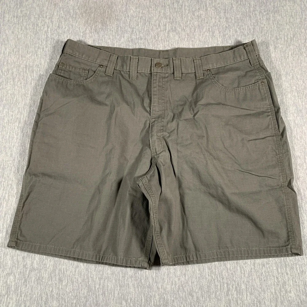 Carhartt Shorts‎ Mens 44 Green Original Fit Ripstop Work Utility Cotton